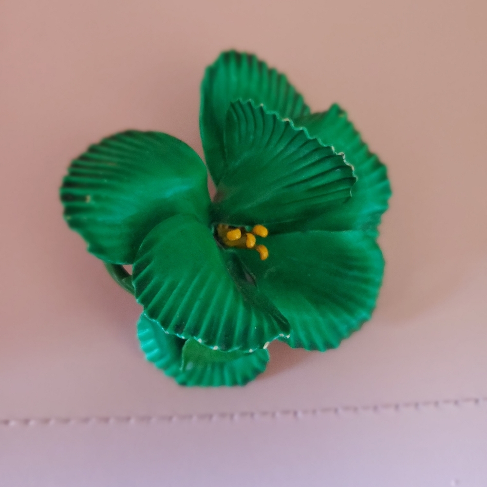 Green vintage brooch